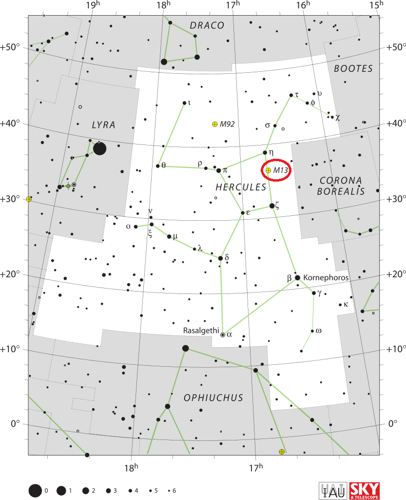 Messier 13: Hercules Globular Cluster | Messier Objects hr diagram radius 