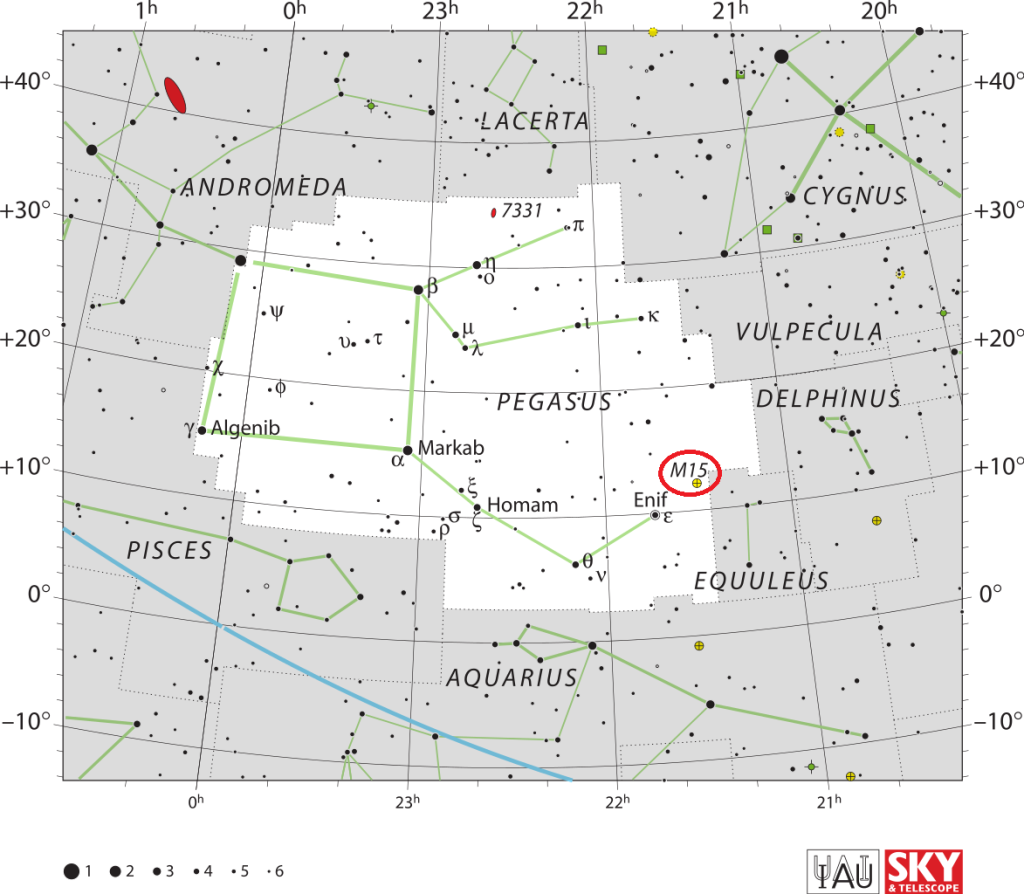 m15 location,find messier 15