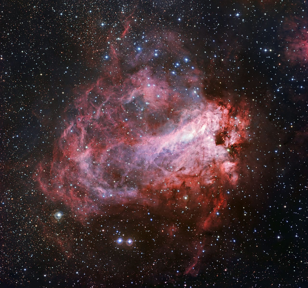 messier 17,omega nebula,m17,m17 nebula