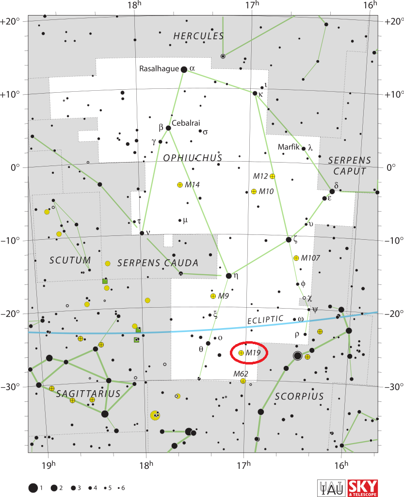 m19 location,find messier 19