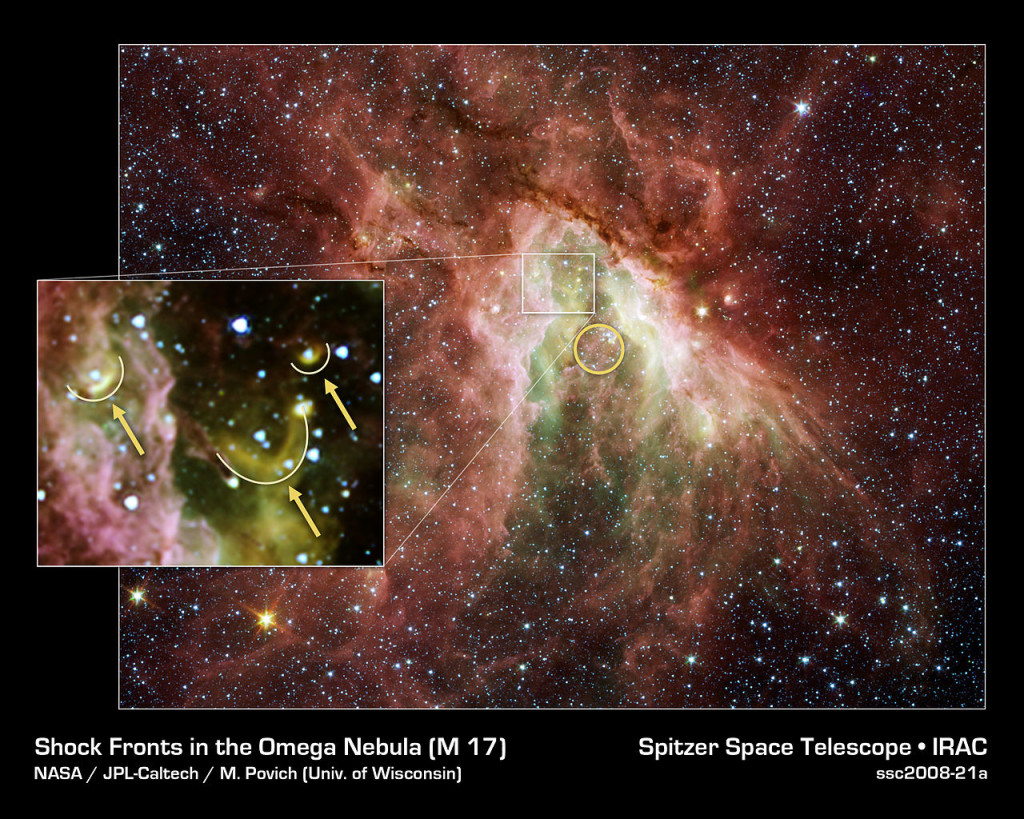 messier 17 infrared,omega nebula infrared