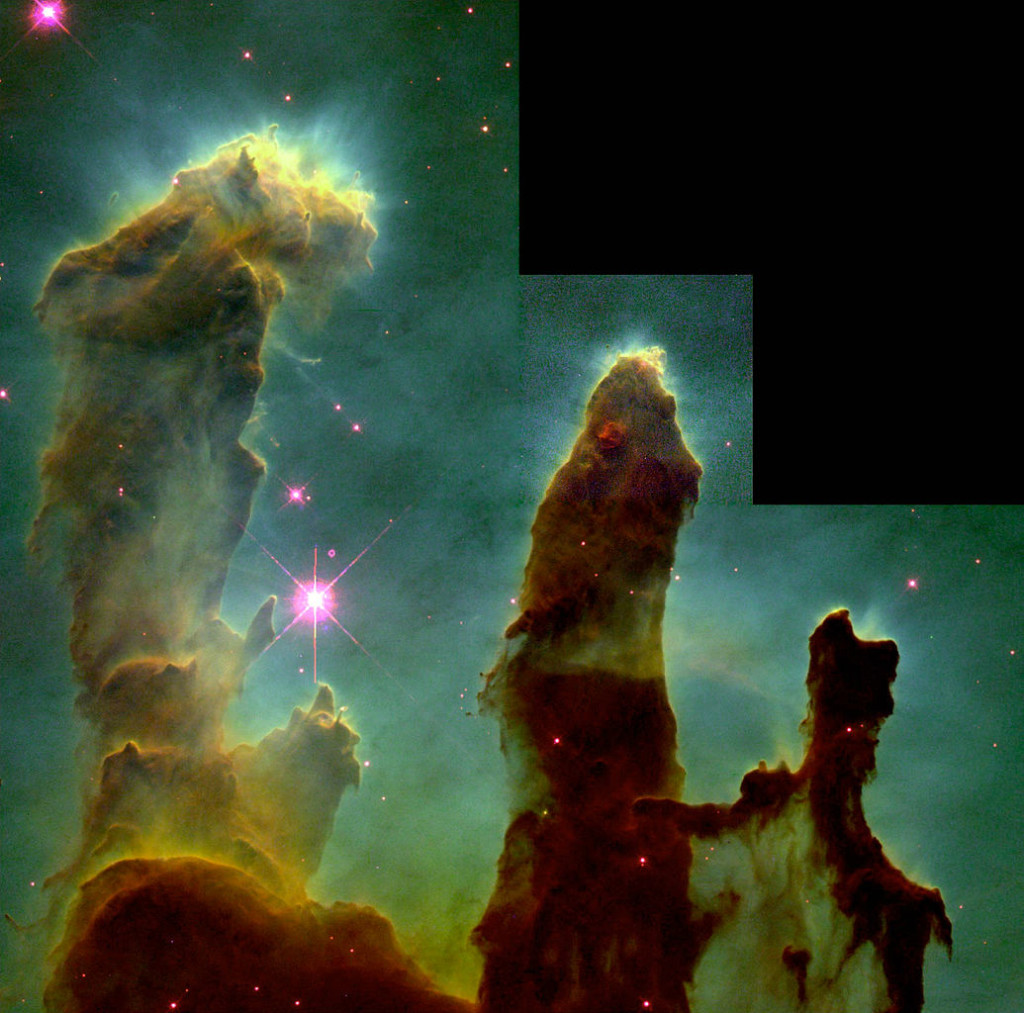 pillars of creation,stellar nursery,eagle nebula