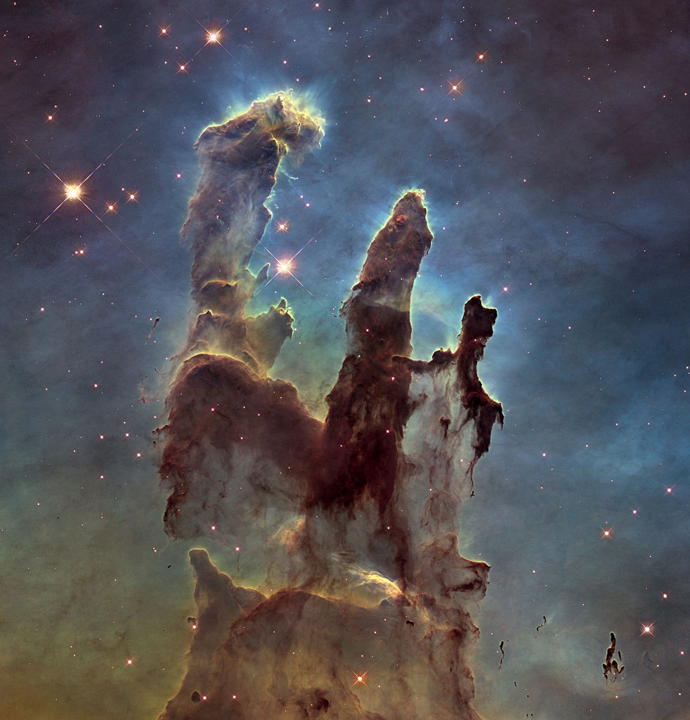 pillars of creation,messier 16,eagle nebula