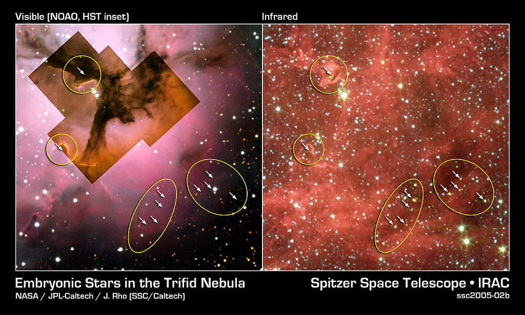 messier 20 stars,star-forming nebula