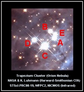 trapezium cluster,orion nebula cluster