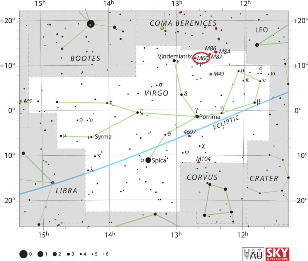 m60 location,where is messier 60,find messier 60 