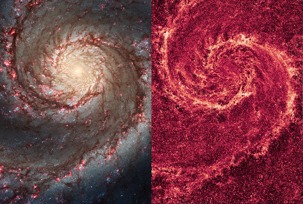 m51 hubble,whirlpool galaxy nasa image