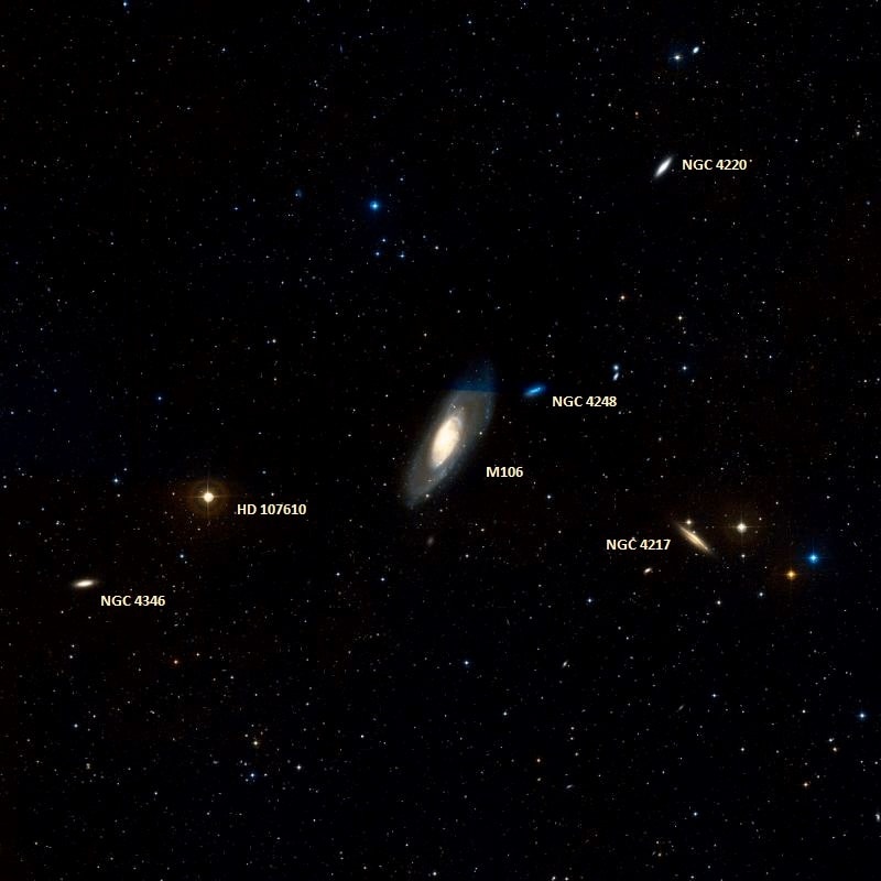 m106 spiral galaxy,ngc 4248,ngc 4217,ngc 4220,ngc 4346