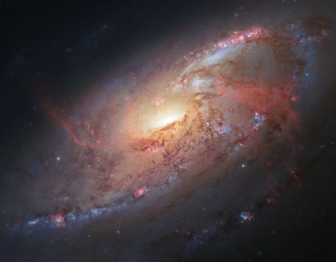 m106,m106 galaxy,ngc 4258,spiral galaxy