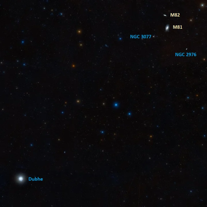 how to find m81 and m82,cigar galaxy location,bode's galaxy location