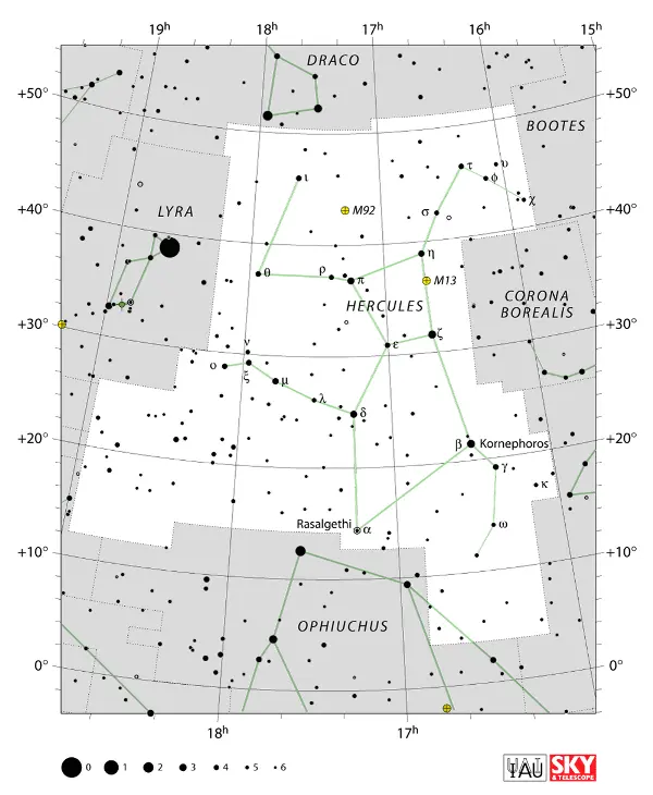 hercules globular cluster location,how to find m92