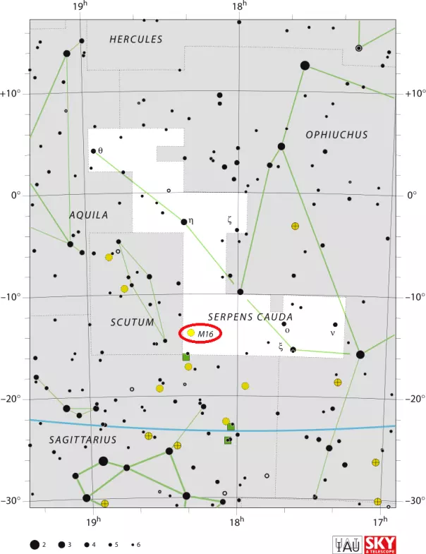 how to find the eagle nebula,where is the eagle nebula in the sky