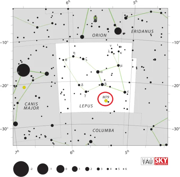 how to find m79,where is m79 in the sky